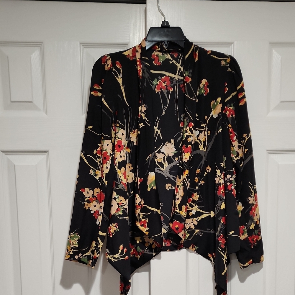 Floral Black Women's Light Jacket